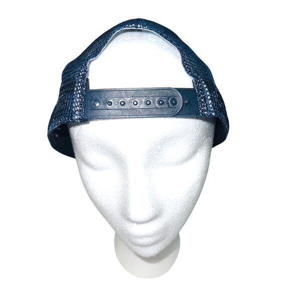 Mossy Oak Fishing Trucker Hat Adjustable Snapback Cap Camouflage Mesh Navy - Picture 2 of 2